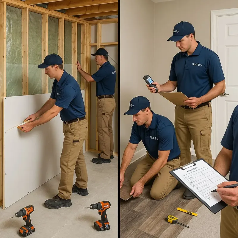 Repairs and Reconstruction process in Terramuggus, CT